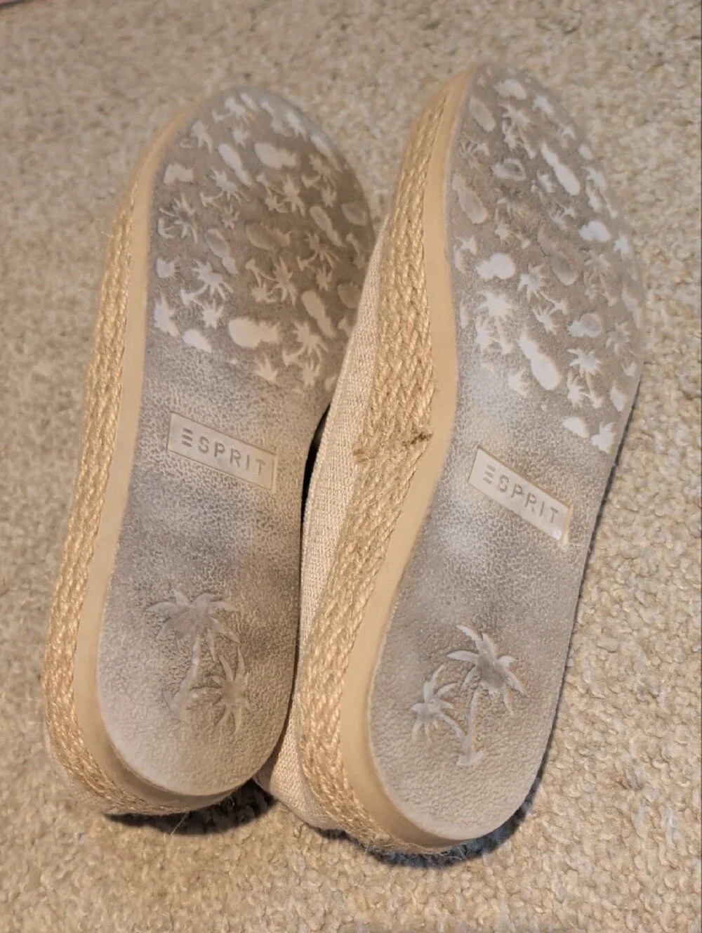 🪴 ESPRIT 🪴 Slip-On Espadrilles in Natural Beige WOMEN'S sz 8